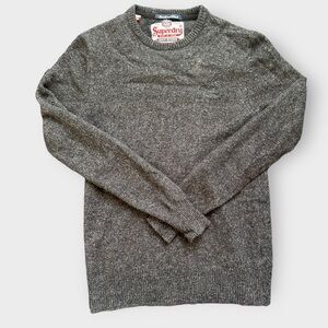 Superdry lambswool blend dark gray sweater, men’s small